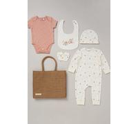 Homegrown Girl's 5-Piece Loved Print Gift Set in Pink | Size: Newborn Homegrown Pink Newborn