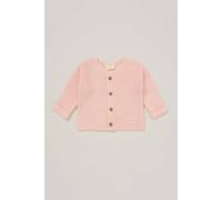 Homegrown Girl's Organic Cotton Knitted Cardigan in Pink | Size: 3-6 m Homegrown Pink 3-6 m