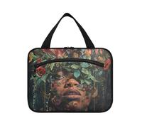 Homegrown Hanging Large Capacity Travel Cosmetic with Hook, Designer Compact Bags for toiletries for mom Travel estuche de maquillaje para Mujer L