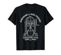 Homegrown Hard Pressed Handcrafted Apple Cider Value Graphic T-Shirt, Men, Black, M