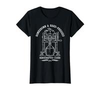 Homegrown Hard Pressed Handcrafted Apple Cider Value Graphic T-Shirt, Women, Black, L