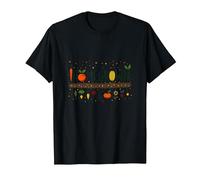 Homegrown Veggie Garden Delight Print for Food Lovers T-Shirt, Men, Black, XL