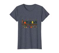 Homegrown Veggie Garden Delight Print for Food Lovers T-Shirt, Women, Heather Blue, XXL