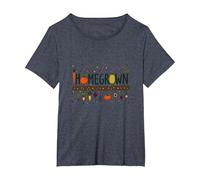 Homegrown Veggie Garden Delight Print for Food Lovers T-Shirt, Women's Plus, Heather Blue, 1X