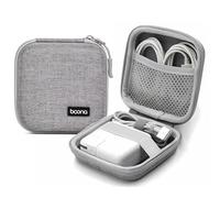 HOMEGYMFREE Charger Case for MacBook, 4.4"x4.4" Small Charger Organizer, Portable Pouch Travel Storage for Laptop Accessories, Waterproof for Magic Mouse, Power Bank,Charging Cords(Grey-Oxford)