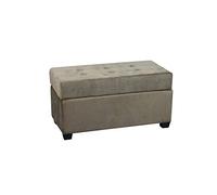 HomeHarmony® Velvet Storage Box Bench Ottoman Footstool Footrest Fully Assembled Dimensions 80cm x 40cm x 40cm (Mink)