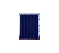 Homehold 180x200cm Navy Blue Bathroom Curtain With Hooks, Extra Long Polyester Waterproof Shower Curtain