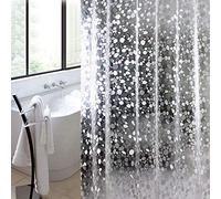 Homehold 3D Cobblestone Pattern EVA Shower Curtain Liner,Waterproof Mildew-Free Shower Curtain for Bathroom, Eco Friendly with Bottom Magnets and Metal Grommets,180 CM Wide By 200 CM Long