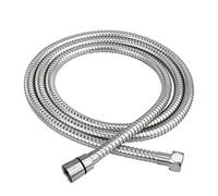 HOMEIDEAS 1.5m/59 Anti-Kink Leakproof Stainless Steel Shower Hose, with Solid Brass Connector & 2 Washers, Polished Chrome