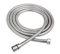 HOMEIDEAS 2.5m/98 Anti-Kink Leakproof Stainless Steel Shower Hose, with Solid Brass Connector & 2 Washers, Polished Chrome