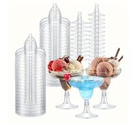 Homeily 20 PCS Plastic Margarita Glasses - 5oz Disposable Clear Plastic Cocktail Cups - Ideal for Wine, Champagne, Martini & Mexican Theme Party Supplies - Lightweight & Shatterproof