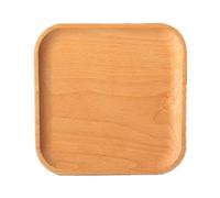 Homeily 5 Inch Wooden Dinner Plates - Mini Round Wood Plate - Lightweight Serving Plates - Small Serving Tray for Food, Dessert, Salad Plate & Fruit Platters