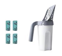 Homeily Integrated Cat Litter Scoop - Portable Detachable Pet Litter Shovel - Large Capacity Bin with 60 Refill Bags (4 rolls, 15 bags per roll) - Complete Pet Poop Scoop Set
