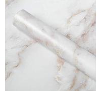 Homein Marble Sticky Back Plastic Roll Self Adhesive Paper 90x200cm, Waterproof Vinyl Matte Granite Contant Paper for Worktop Covering Kitchen Furniture