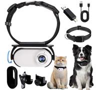 HomeJoySet 16G White HD 1080p Pet Camera Collar - Lightweight 22g, 170° Wide-Angle, IPX7 Waterproof, 240 Min Battery, Mini Action Cam For Cats(W,No card)
