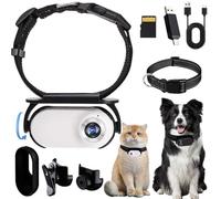 HomeJoySet 16G White HD 1080p Pet Camera Collar - Lightweight 22g, 170° Wide-Angle, IPX7 Waterproof, 240 Min Battery, Mini Action Cam For Cats(W,8G)