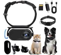 HomeJoySet 16G White HD 1080p Pet Camera Collar - Lightweight 22g, 170° Wide-Angle, IPX7 Waterproof, 240 Min Battery, Mini Action Cam For Cats(B,16G)