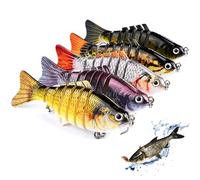 HomeJoySet 5 PCS 3D Lifelike Rat Topwater Fishing Lure - Robotic Bionic Design With Articulated Movement, Durable ABS Construction(5PCS-fish)