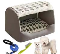 HomeJoySet Large Green Foldable Comfortable Kennel With Pillow And Detachable Cushion, Suitable For Middle And Large Dogs.(Grey,L)
