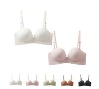 HomeJoySet No Underwire Push Up Bralettes, Lightly Lined Everyday Comfortable Bras(2 Pcs a,32A/B)