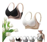 HomeJoySet Super Gather Lifting Bra, Anti-Sagging - Powerful Push-up Seamless for Daily & Night Out(2pcs-c,L)