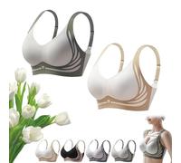 HomeJoySet Super Gather Lifting Bra, Anti-Sagging - Powerful Push-up Seamless for Daily & Night Out(2pcs-e,L)