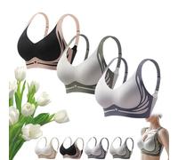 HomeJoySet Super Gather Lifting Bra, Anti-Sagging - Powerful Push-up Seamless for Daily & Night Out(3pcs-a,L)