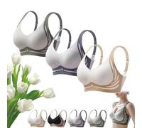 HomeJoySet Super Gather Lifting Bra, Anti-Sagging - Powerful Push-up Seamless for Daily & Night Out(3pcs-b,L)
