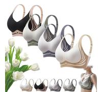 HomeJoySet Super Gather Lifting Bra, Anti-Sagging - Powerful Push-up Seamless for Daily & Night Out(4pcs,M)