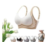 HomeJoySet Super Gather Lifting Bra, Anti-Sagging - Powerful Push-up Seamless for Daily & Night Out(Beige,XL)