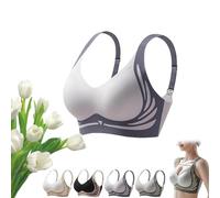 HomeJoySet Super Gather Lifting Bra, Anti-Sagging - Powerful Push-up Seamless for Daily & Night Out(Blue,XXL)