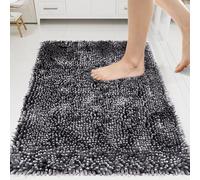 HOMEK Chenille Bathroom Rugs, 60×90cm Luxury Bath Rug, Extra Thick Soft and Absorbent Bathroom Mat, Non Slip Machine Washable Bath Mat for Bathroom Floor, Tub and Shower, Toilet, Home Entrance