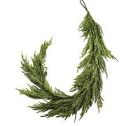 HomeKaren Norfolk Pine Garland 6ft Real Touch Realistic Christmas Pine Garland, Greenery Artificial Christmas Decorations for Table, Mantle, Wall