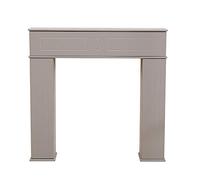 Homeke Moyle Living Room Fire Surround Wooden Mantelpiece Decorative Frame Hidden Storage Space White/Grey (grey)