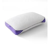 HOMELAB Adjustable Shredded Memory Foam Pillow Queen Size | Cooling Bed Pillow for Sleeping with Removable Bamboo Cover | Soft Medium-to-Firm Gel Pillow for Side Stomach & Back Sleepers, 1 Pack