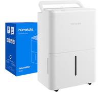 hOmeLabs 16L Dehumidifier - Quiet 39dB, 1.5L Tank, 100cm Drain Hose, Auto Defrost, Timer, Continuous Drain - Portable Moisture Remover for Bedroom, Bathroom, Laundry, Home, Basement