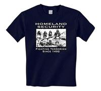 Homeland Security - Fighting Terrorism Since 1492 Native American Mens T-Shirt Black XXL