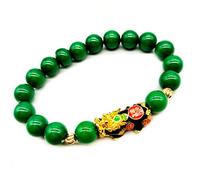 Homelavie Feng Shui Pixiu Bracelet 10mm Amulet Dragon Natural Stone Beads Bracelet Attract Wealth Money and Good Luck