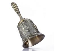 Homelavie Super Loud Brass Hand Call Bell Lotus Polished Vintage Metal Handbell for Ringing at Wedding, Hand Bells for Seniors Bedside, Teacher, Dinner, Gift for Bedridden Elderly Parents(Bronze)