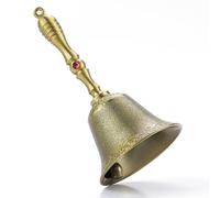 Homelavie Super Loud Large Brass Hand Call Bell for Dinner Classroom-Bronze