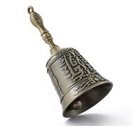 Homelavie Super Loud Solid Brass Hand Call Bell for Ringing at Wedding, New Style Hand Bells for Seniors Bedside, Teacher Classroom Bell, Dinner Bell, Tibetan Bells, Gift for Bedridden Mom(Bronze)