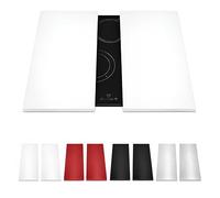 HOMELAY Ceramic Hob Protector and Hob Protector Induction (Not for Gas) - 55 x 33 x 2.5 cm-Handmade in Europe - Extremely Robust - Hob Covers for Induction Hob & Ceramic Hob Cover (2, White)