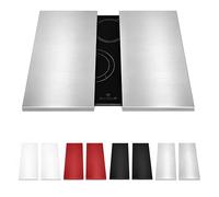 HOMELAY Ceramic Hob Protector and Hob Protector Induction (Not for Gas) - 55 x 33 x 2.5 cm-Handmade in Europe-Extremely Robust - Hob Covers for Induction Hob & Ceramic Hob Cover (2, Stainless Steel)