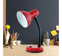Homelife 35W 'classic' Flexi Desk Lamp - Cardinal Red