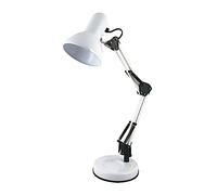 Homelife for easy living 35W "Swing Poise" Hobby Desk Lamp - Tilt / Swivel Head - 35cm Swing Arm - Max. Height 52cm - Weighted Base with Desk Tidy - Inline Switch - L945WH - White