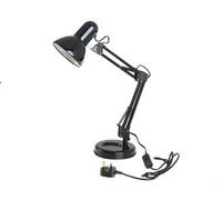homelife for easy living 35W Swing Poise Hobby Desk Lamp - Tilt/Swivel Head - 35cm Swing Arm - Max. Height 52cm - Weighted Base with Desk Tidy - Inline Switch - L945BK - Black