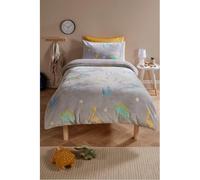 HOMELIFE Glow In The Dark Dino Teddy Fleece Duvet Set Dinosaur Double