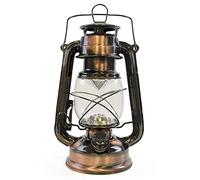 HomeLife Nebraska LED Storm Lamp with 15 Bright LED's / Carry Handle / Weatherproof Design / Variable Dimmer Settings / Energy Saving / Battery Operated - D1201CP - Copper