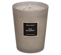 HomeLights Scented Candles, Large Jar Aromatherapy, Natural Soy Wax, Long Burning Gift, Teak Mahogany
