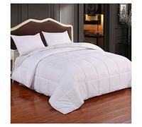 Homelike Moment King Lightweight Comforter White - All Season Down Alternative Bed Comforter Summer Duvet Insert Quilted Comforters King Size White Square Embossed